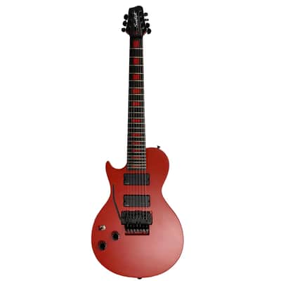 Sawtooth Americana Heritage HM724 Left-Handed 7-String Electric Guitar with Fluence Pickups & Floyd Rose Original, Satin Red image 2
