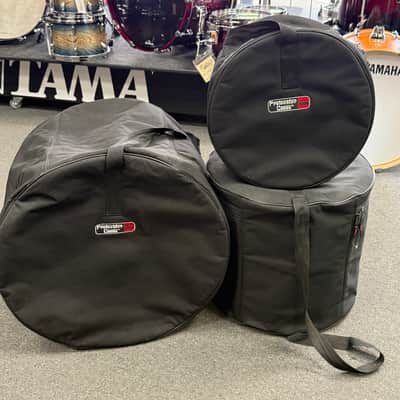 Vintage 60's Gretsch Round Badge 3-Piece 13/16/20 Drum Kit Set in Red Sparkle with Cases (Rm4) image 16