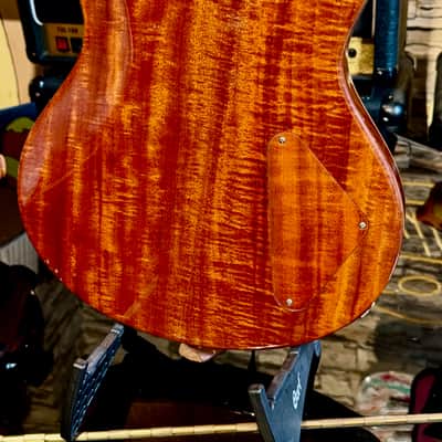 Nik Huber DOLPHIN CUSTOM LEFTY Super Flame Top Curly Mahogany  BRAZILIAN ROSEWOOD ( 2010) image 11