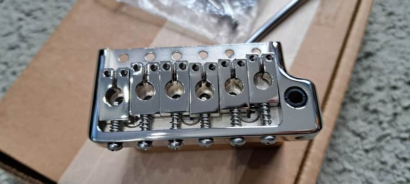 MannMade USA Tremolo Bridge Nickel/Polished Saddles PRS image 1