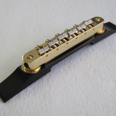 Gretsch Gold AOM Bridge Assy with Ebony Base 0080628049 image 2