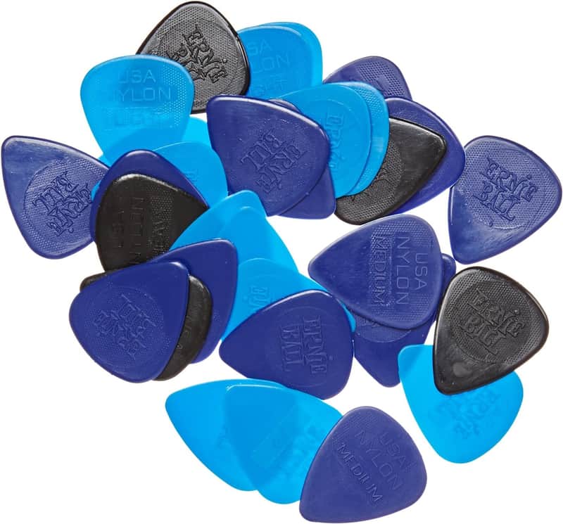 Ernie Ball Nylon Guitar Picks, Mixed Thin/Medium/Heavy, 50-pack (P09133) image 1