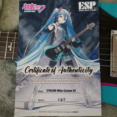 ESP Custom Shop STREAM-Miku-Custom V2 6-String Electric Guitar w/ Black Tolex Hard Case image 16
