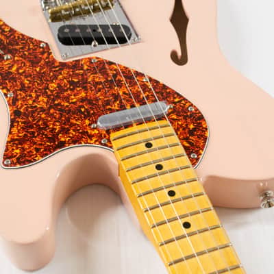 Fender American Professional II Telecaster Thinline Electric Guitar - Transparent Shell Pink with Maple Fingerboard image 6