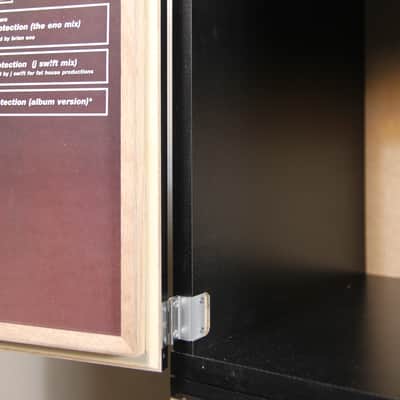 Art Vinyl Record Storage**Lp Frame Display One Box Cabinet Cube Wood Crate 12" Picture Album Display 33rpm Analog Disc Now Playing Music Rack Cover Jacket Stand Case Unit Wood furniture Dj Audio Idea image 7