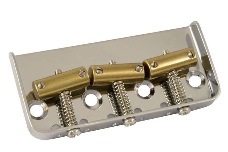 NEW Telecaster Tele Short BRIDGE "Cut-Off" Brass Saddles Nickel GE Smith Style image 1