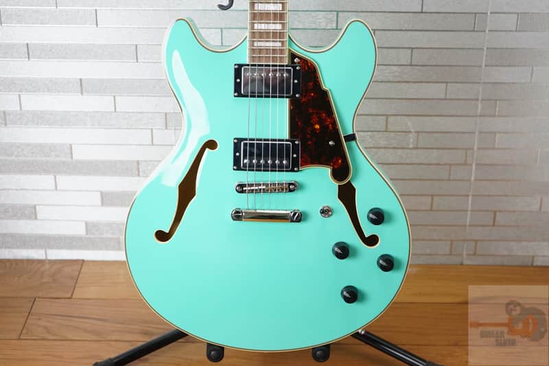 D'Angelico Premier DC Semi-Hollow Double Cutaway - Surf Green image 1