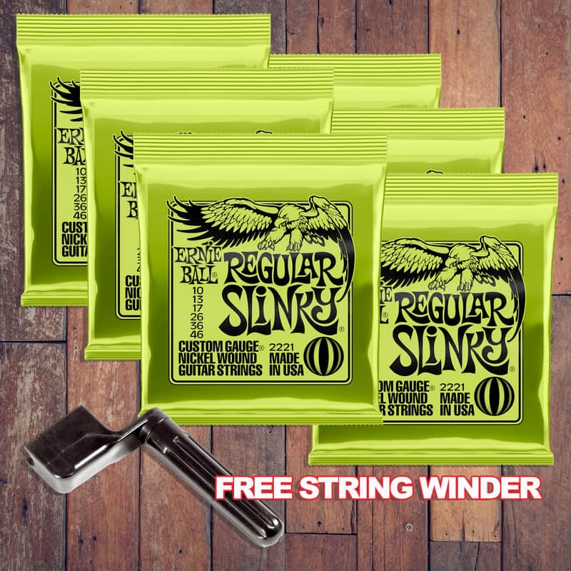 6 Sets of Ernie Ball 2221 Regular Slinky Electric Guitar Strings, .010 - .046 image 1