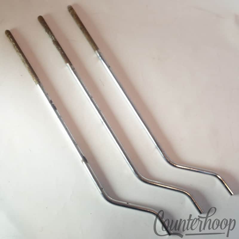 *Slingerland 3x 18" Floor Tom Drum Legs 14,16" Chrome Cross Knurling Vintage 60s image 1