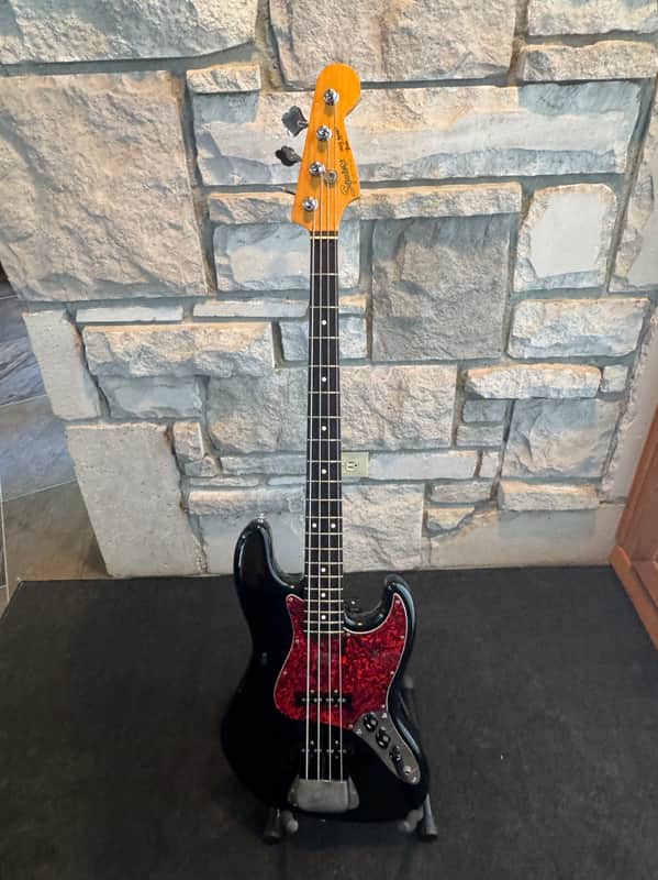 Fender Squire Made in Japan Jazz Bass 1987 - Black image 1