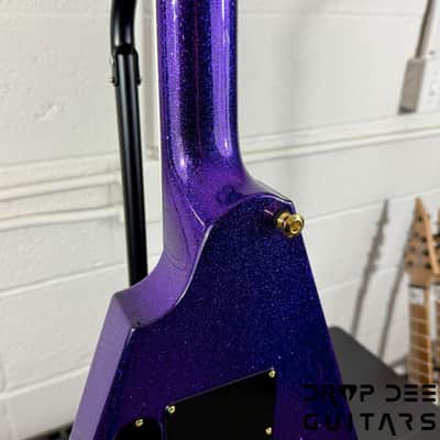 ESP USA V-II FR Electric Guitar w/ Case - Purple Sparkle image 14