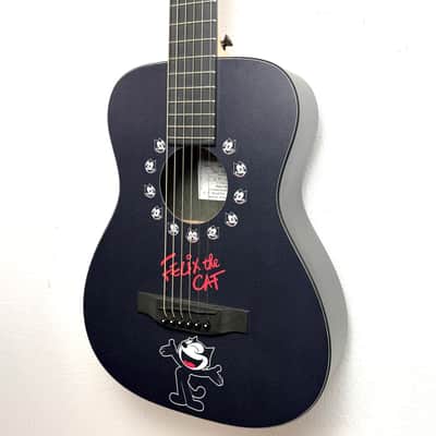 Martin Limited Edition FeliX The Cat Guitar II w/ Gig Bag and Case 2006  - Black image 2