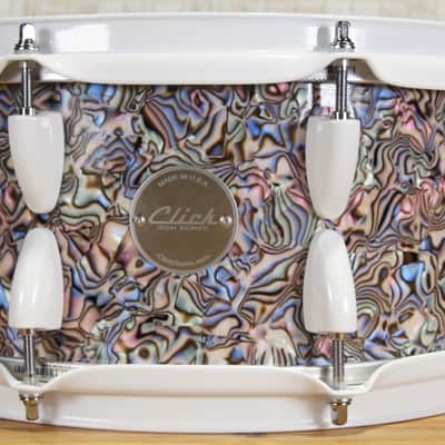 Click Custom 10ply Maple 6x12 Snare Drum Pacific Abalone Pearl image 10