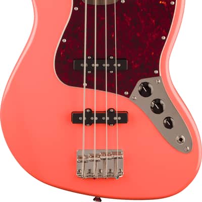Squier Classic Vibe '60s Jazz Bass, Laurel Fingerboard, Tortoishell Pickguard, Tahitian Coral image 2