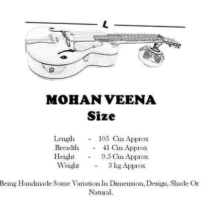 Handmade MohanVeena String Musical Instrument Professional Classical Plucked Slide Guitar image 8