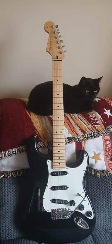 Fender  Stratocaster Reverse MIM Black image 1
