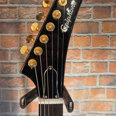Epiphone 2016 '58 Korina Explorer Korina Black Pickguard w/ World Tour Gig Bag image 3
