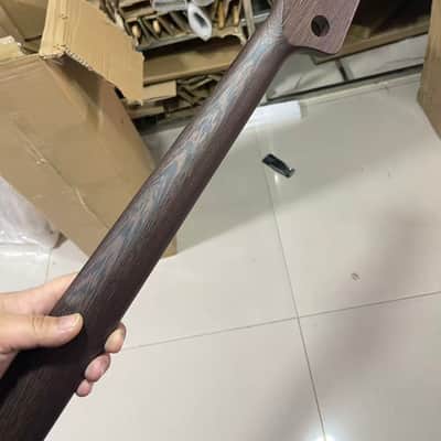 4-string electric bass neck jazz bass  20 frets  wenge guitar neck 34inch hole 18mm wenge  abalone inlay image 5