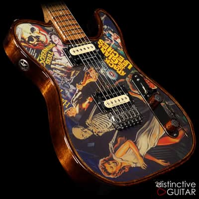 Walla Walla Maverick Pro Crystal Screaming Skulls - Chambered Body Tele image 2
