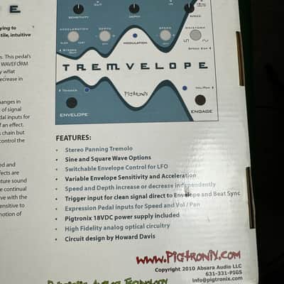 *Rare* Early Serial No Pigtronix Tremvelope 2010s - Blue Graphic image 8