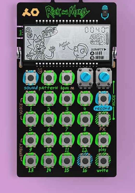 Teenage Engineering PO-137 Pocket Operator Rick & Morty Edition 2019 - Black image 1