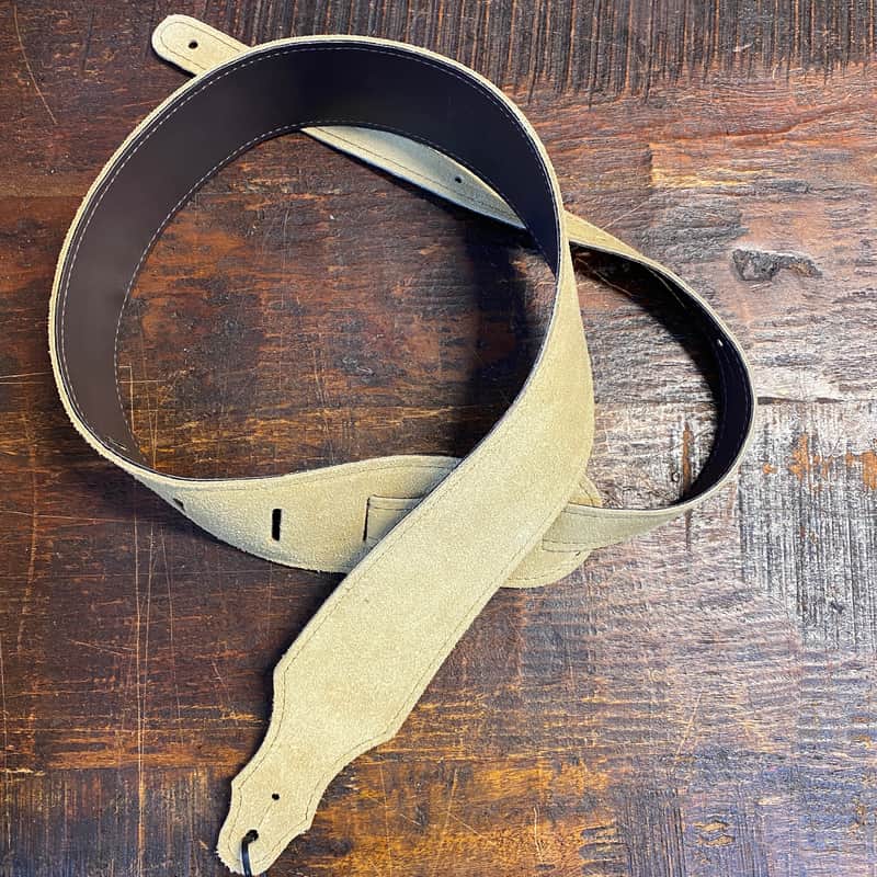 Franklin Straps Purist Suede Guitar Strap - Honey Suede w/Brown - 3B-H-BR image 1
