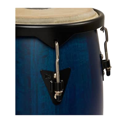 Latin Percussion 10"/11" City II Conga Set w/ Double Stand - Mango Blue Black image 5