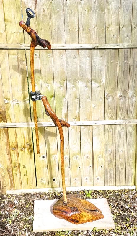 Hand Crafted, Cherry Wood, (Possibly Enchanted) Microphone Stand image 1