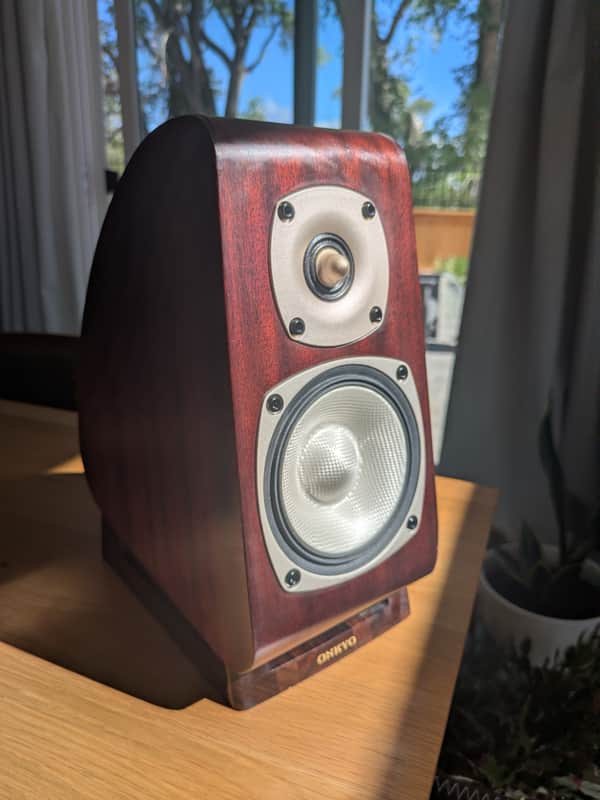 Onkyo / Takamine D-TK10 Shelf Speakers - Mahogany image 1