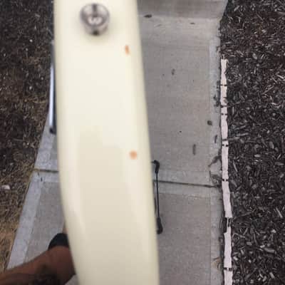 Fender Jazzmaster 1996 Olympic White body / red pick guard Anniversary year image 13