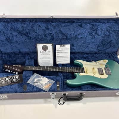 Schecter Nick Johnston Signature Custom Shop 2021 Teal Green Metallic Aged Nitro image 19