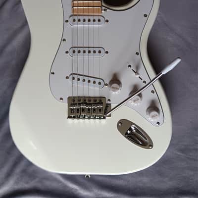 Stratocaster Style Electric Guitar, Custom White on White image 1