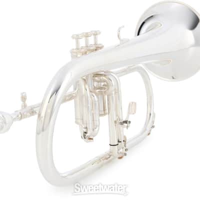 Yamaha YFH-631G Professional Bb Flugelhorn - Silver-plated with Gold Brass Bell (YFH631GSd1) image 7