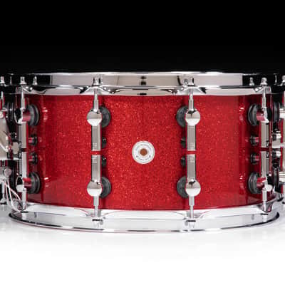 Sonor SQ2 14"x7" Medium Beech Snare - Red Sparkle image 3