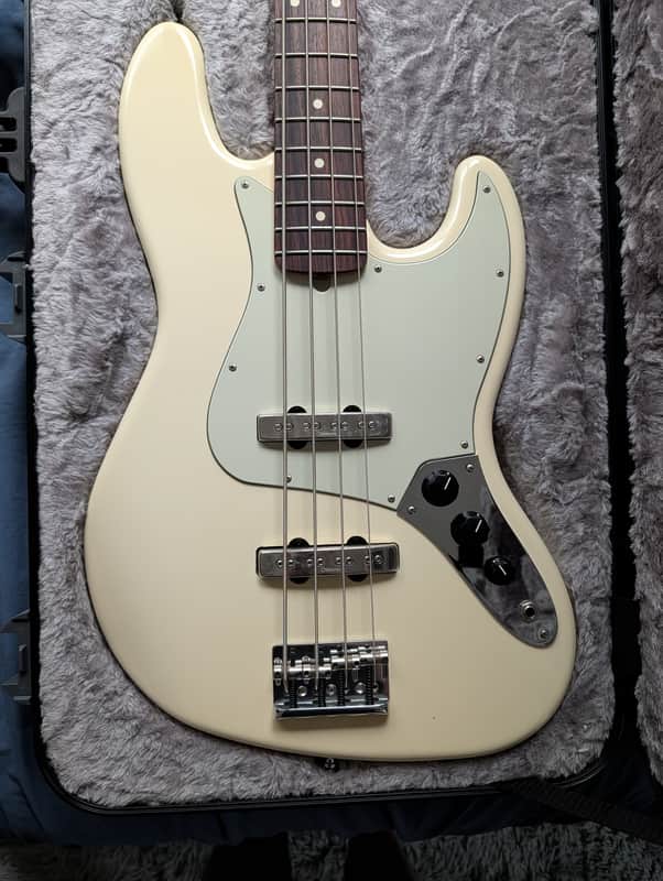 Upgraded Fender American Professional Jazz Bass with Rosewood Fretboard 2017 - 2019 - Olympic White image 1