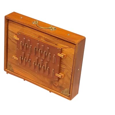 2 Octave Shruti Box Handmade Teak Wood Drone Instrument 440Hz With Gig Bag image 11