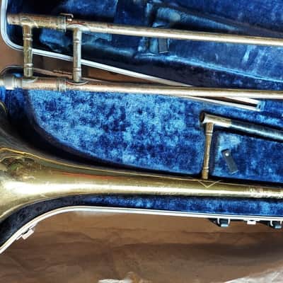 King 606 Trombone, USA, w/ case and mouthpiece, Poor Condition image 4