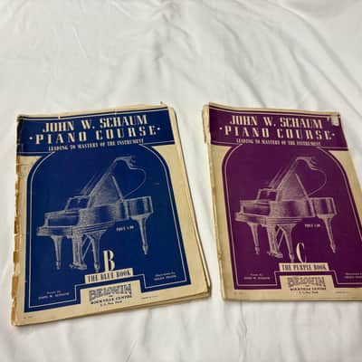 Vintage 1945 John W. Schaum Piano Course books B - G -Used Vintage old image 5