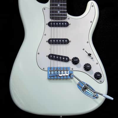 Light-weight Strat-Arctic White Solid Mahogany+ Matched Custom Pickups + Working Bridge Tone+Treble Bleed+Low Action+ Ebony Neck+Low Wide Jumbo Dressed and Polished Frets +Full Low Action Setup! image 1