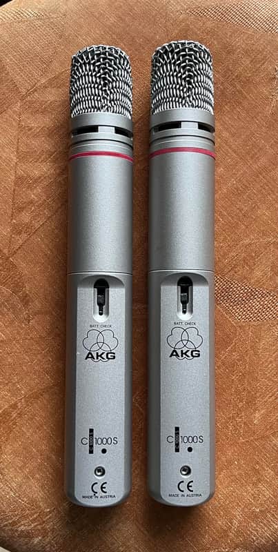 A pair of AKG C1000S (small diaphragm Multipattern condenser microphones) image 1