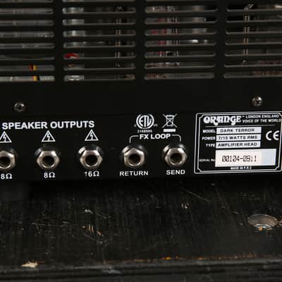 Orange Dark Terror Valve Amp Head - 2nd Hand (167179) image 7