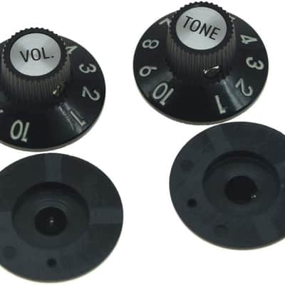 Set of 4 Witch Hat Knobs with Set Screw Guitar Bass Knobs 2 Volume 2 Tone for 72 Telecaster Custom or Guitar Amplifiers image 4