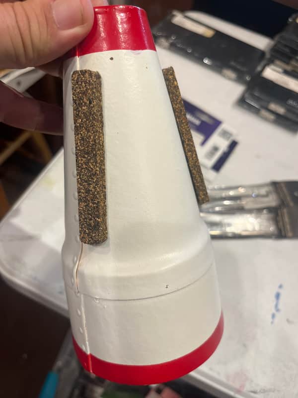 Humes & Berg 121 Stonelined French Horn Straight Mute 2010s - White image 1