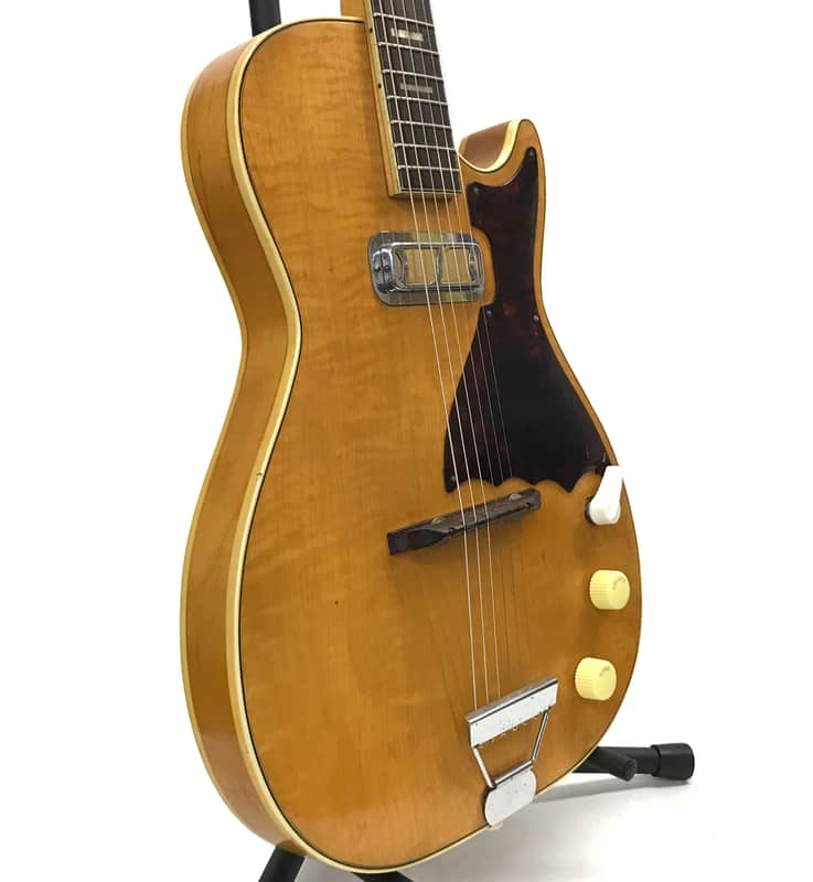 Vintage 1960 Harmony H-48 Flamed Blonde Mercury Stratotone image 1