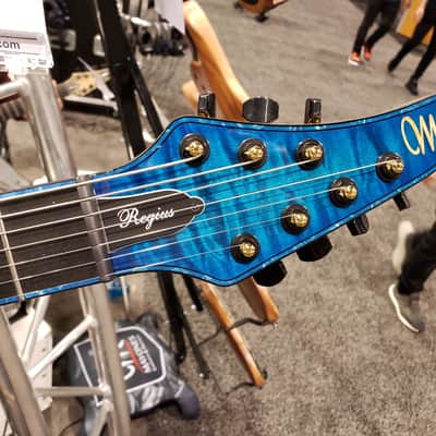 Mayones Regius 7 Infinite Blue 5A Quilt Ragnarok NAMM 2019 image 5