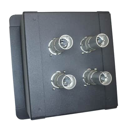 Recessed Floor Stage Box With 4 Xlr Female To Male Passthrough Jacks image 2