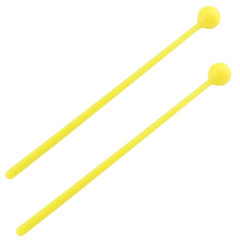10 Pcs Plastic Mallet, 7.5 Inch Length Percussion Sticks For Adults, Xylophone Mallets Percussion Instruments Bell Mallet, Yellow image 1