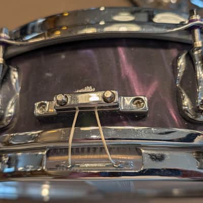 *Very Rare* Slingerland Radio King 4x14" Conway Era - Purple Satin Flame w/ Mini Sound King Snare Lugs image 5