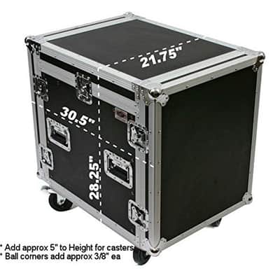 OSP 10-Space ATA Mixer Rack Road Tour Flight Case 12-Space Depth - MC12U-10 image 5