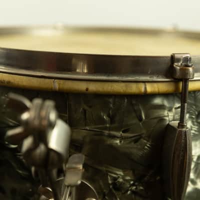 1940s Slingerland 9x13 Black Diamond Pearl Radio King Tom image 11